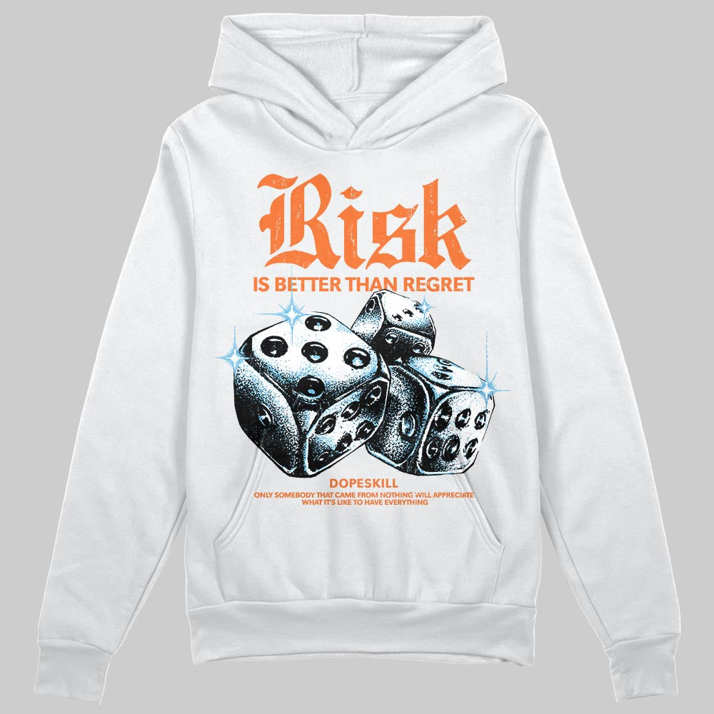 Orange Sneakers DopeSkill Hoodie Risk Is Better Than Regret Graphic Streetwear - White
