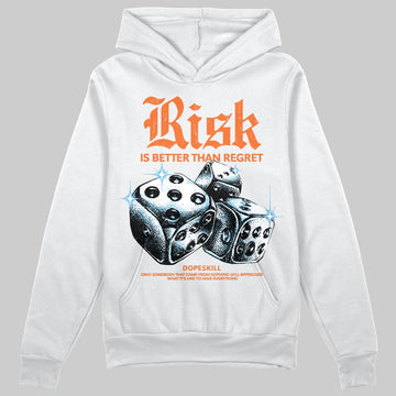 Orange Sneakers DopeSkill Hoodie Risk Is Better Than Regret Graphic Streetwear - White