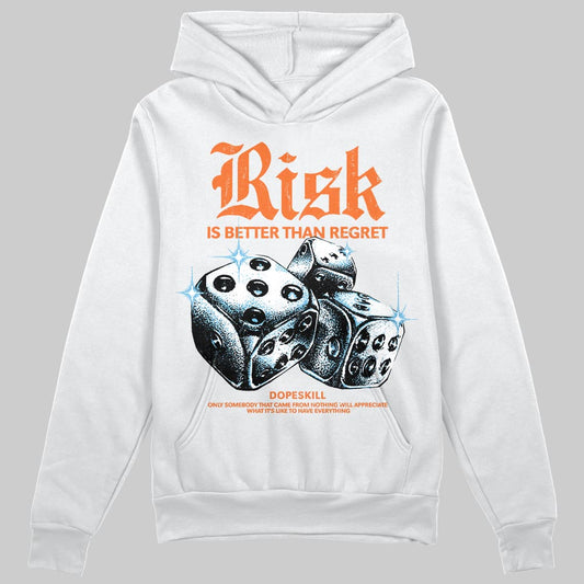 Orange Sneakers DopeSkill Hoodie Risk Is Better Than Regret Graphic Streetwear - White