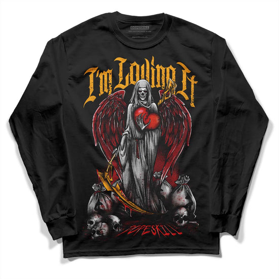 Jordan 7 Retro Cardinal DopeSkill Long Sleeve T-Shirt New I'm Loving It Graphic Streetwear - Black