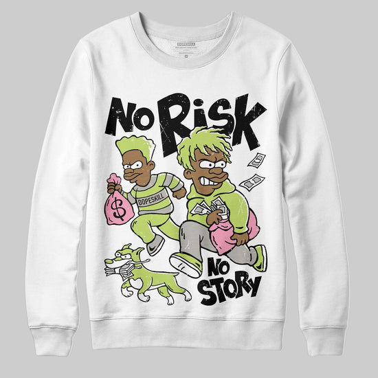 Chase B x Travis Scott x Jordan Jumpman Jack DopeSkill Sweatshirt No Risk No Story Graphic Streetwear - White 