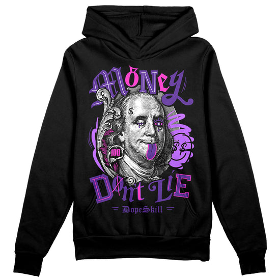 PURPLE Sneakers DopeSkill Hoodie Sweatshirt Money Don't Lie Graphic Streetwear - Black