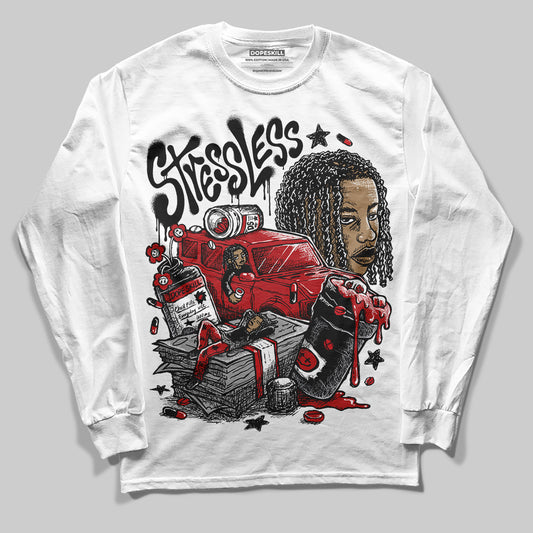 Jordan 1 Retro High OG Black Toe Reimagined DopeSkill Long Sleeve T-Shirt Stressless Graphic Streetwear - White