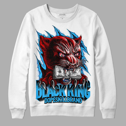 Jordan 1 High Retro OG “University Blue” DopeSkill Sweatshirt Black King Graphic Streetwear - White