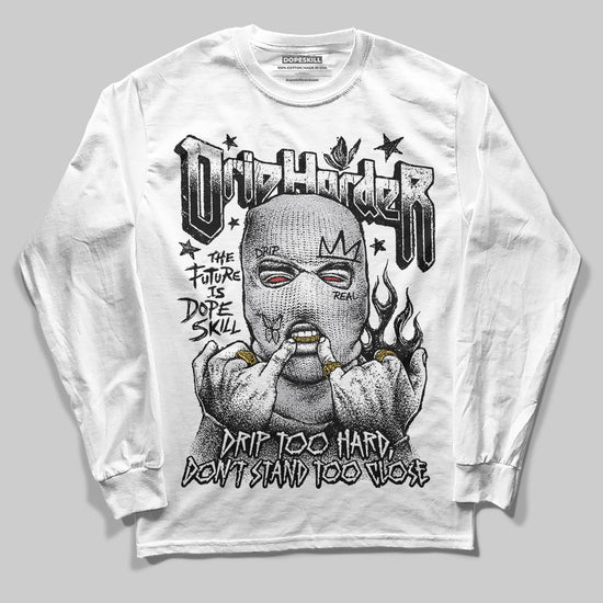 Grey Sneakers DopeSkill Long Sleeve T-Shirt Drip Harder Graphic Streetwear - White
