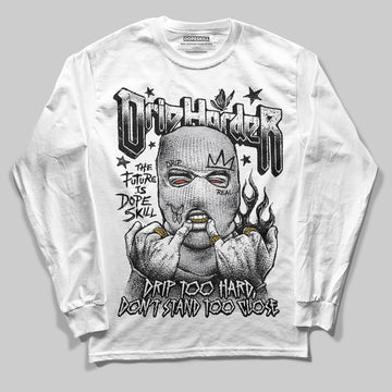Grey Sneakers DopeSkill Long Sleeve T-Shirt Drip Harder Graphic Streetwear - White