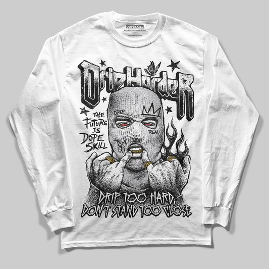 Grey Sneakers DopeSkill Long Sleeve T-Shirt Drip Harder Graphic Streetwear - White