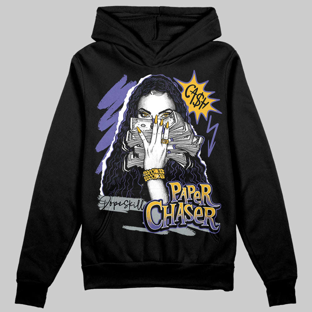 Jordan 4 Retro Lakers DopeSkill Hoodie Sweatshirt NPC Graphic Streetwear - black