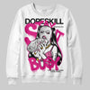 Rick Owens Pink Leather Low Sneakers DopeSkill Sweatshirt Stay It Busy Graphic Streetwear - White