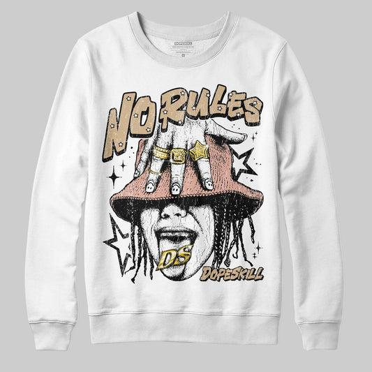 TAN Sneakers DopeSkill Sweatshirt No Rules Graphic Streetwear - White