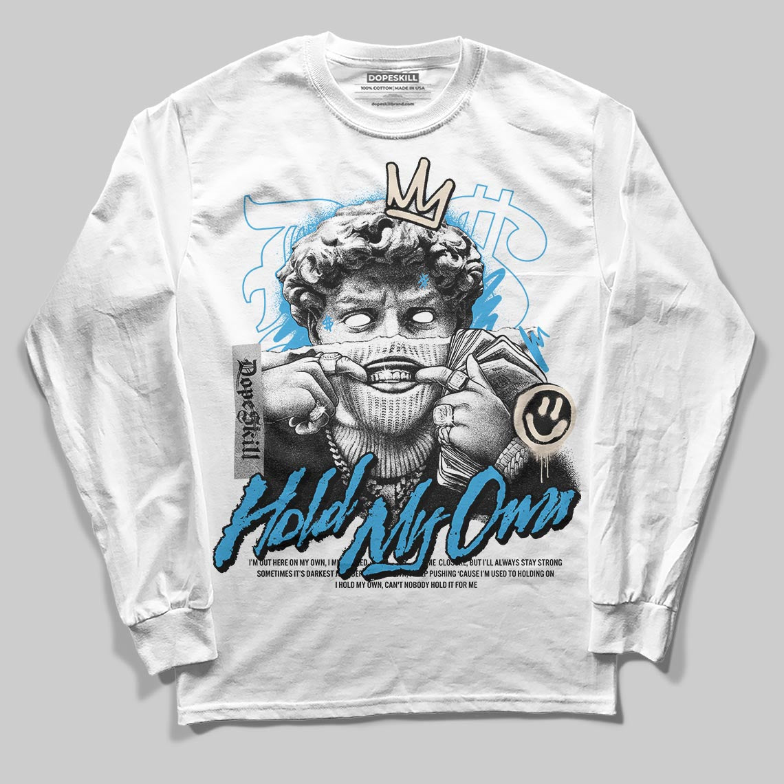 Jordan 1 High OG “UNC” Reimagined DopeSkill Long Sleeve T-Shirt In My Way Graphic Streetwear - White