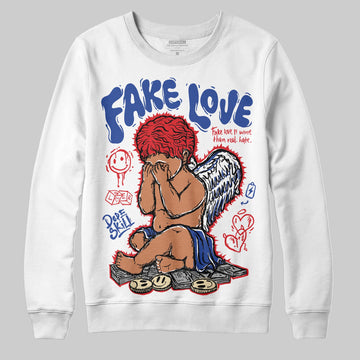 Jordan 3 “Seoul 2.0” DopeSkill Sweatshirt False Love Graphic Streetwear - White