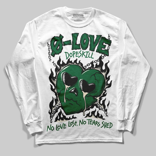 Jordan 13 GS “Pine Green” DopeSkill Long Sleeve T-Shirt Crying Heart Graphic Streetwear - White