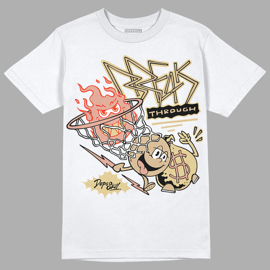 TAN Sneakers DopeSkill T-Shirt Break Through Graphic Streetwear - White
