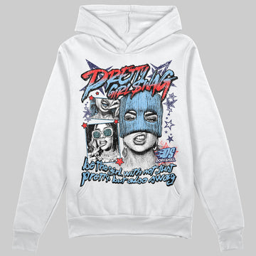 University Blue Sneakers DopeSkill Hoodie Sweatshirt Pretty Girl Swag Graphic Streetwear - White