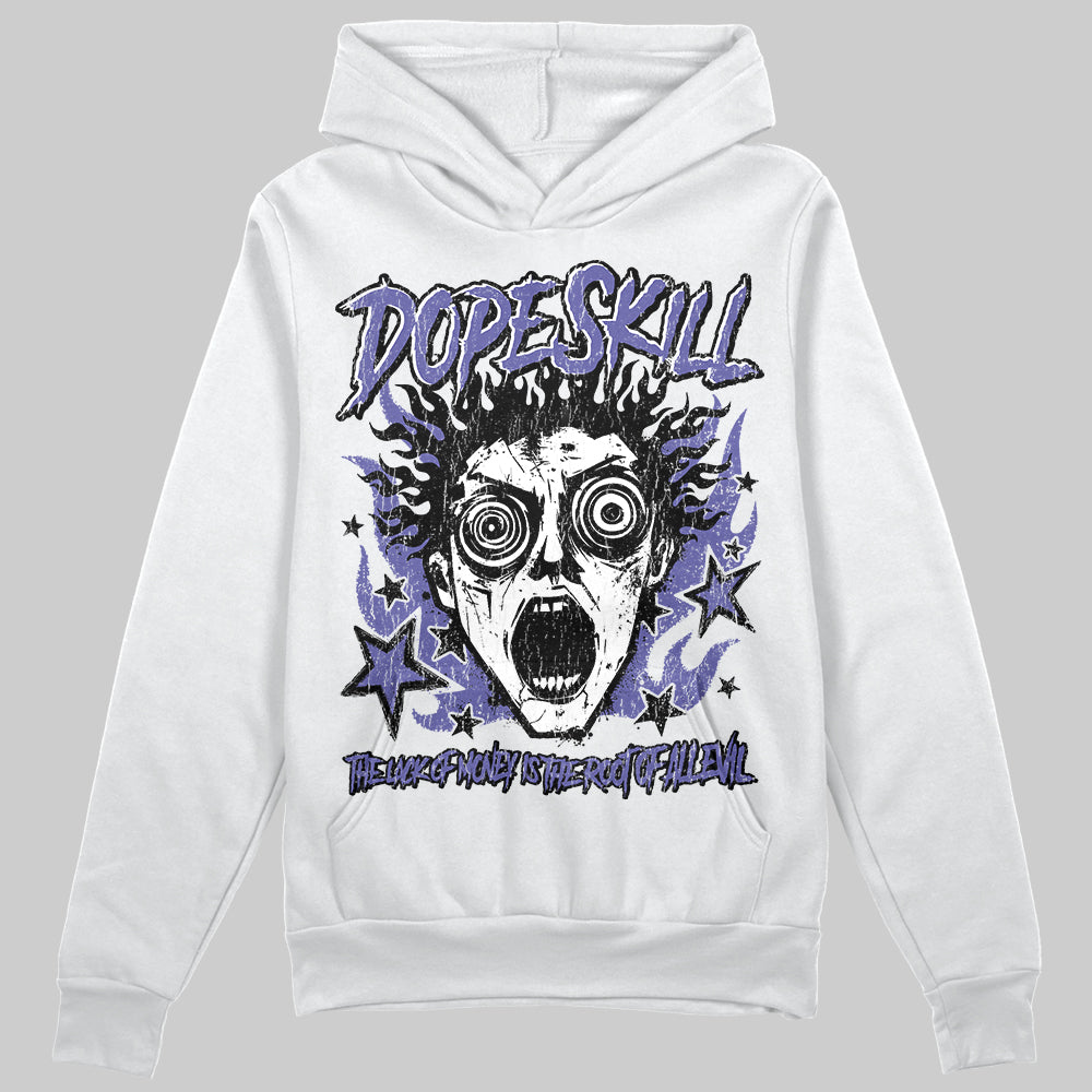 Jordan 4 Retro Lakers DopeSkill Hoodie Sweatshirt Root of Evil Graphic Streetwear - White