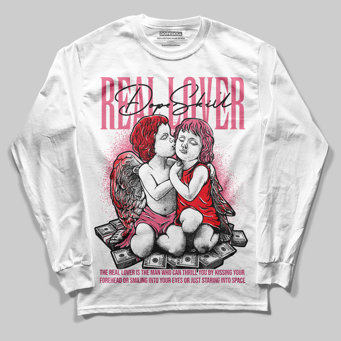 Diesel Pink S - Serendipity Pro-X1 Trainers DopeSkill Long Sleeve T-Shirt Real Lover Graphic Streetwear - WHite