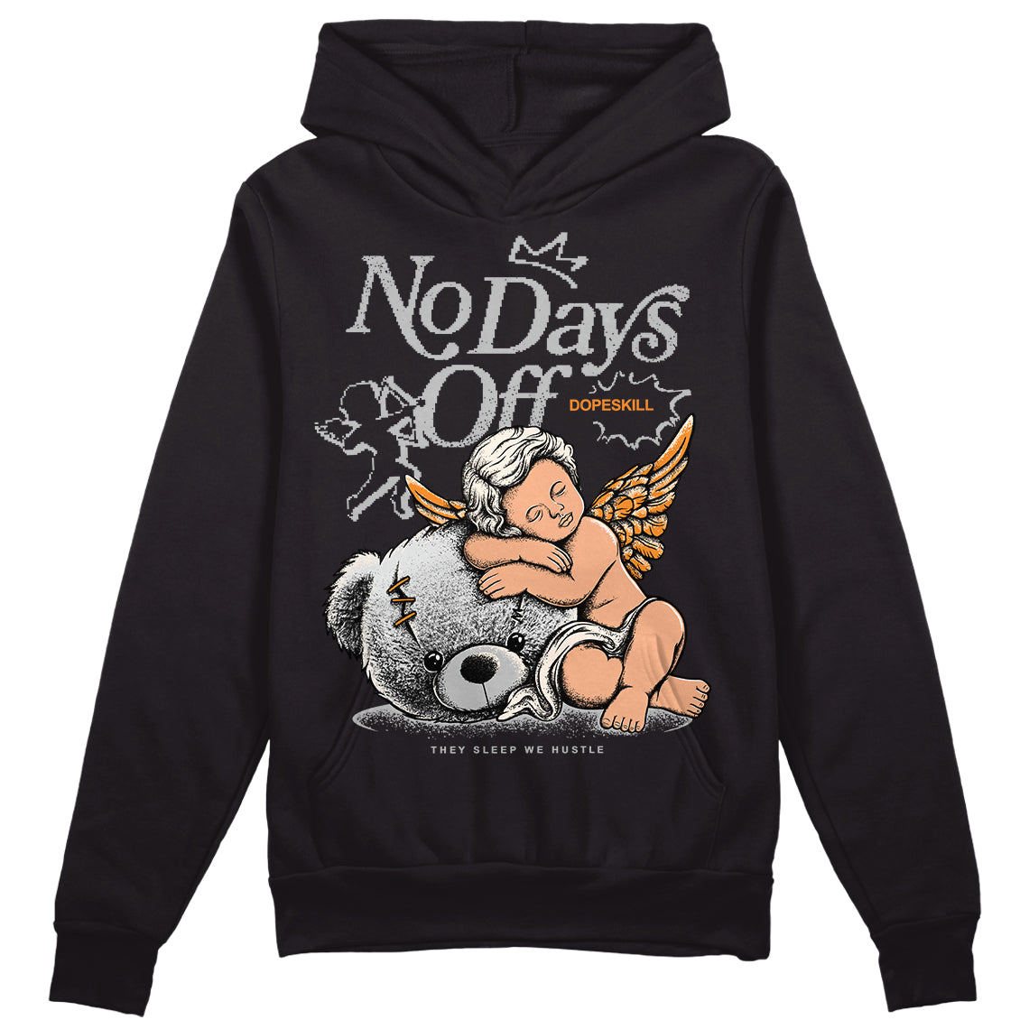 Dunk Low Cool Grey DopeSkill Hoodie Sweatshirt New No Days Off Graphic Streetwear - Black