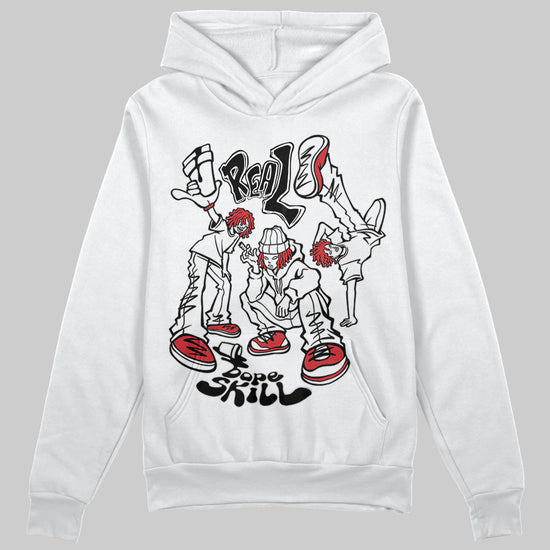 Jordan 11 “Bred Velvet” DopeSkill Hoodie Sweatshirt Real Y2K Players Graphic Streetwear - White