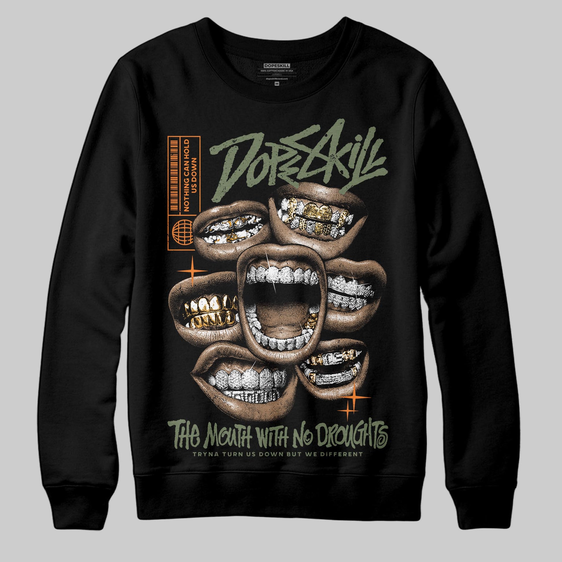 Jordan 4 Retro OG SP Undefeated (2025) DopeSkill Sweatshirt The Mouth With No Droughts Graphic Streetwear - Black