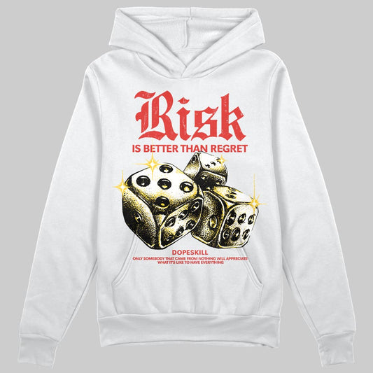 Red Sneakers DopeSkill Hoodie Risk Is Better Than Regret Graphic Streetwear - White 