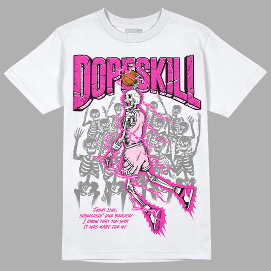 Pink Sneakers DopeSkill T-Shirt Thunder Dunk Graphic Streetwear - White
