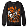 Orange, Black & White Sneakers DopeSkill Sweatshirt Chillin Graphic Streetwear - Black