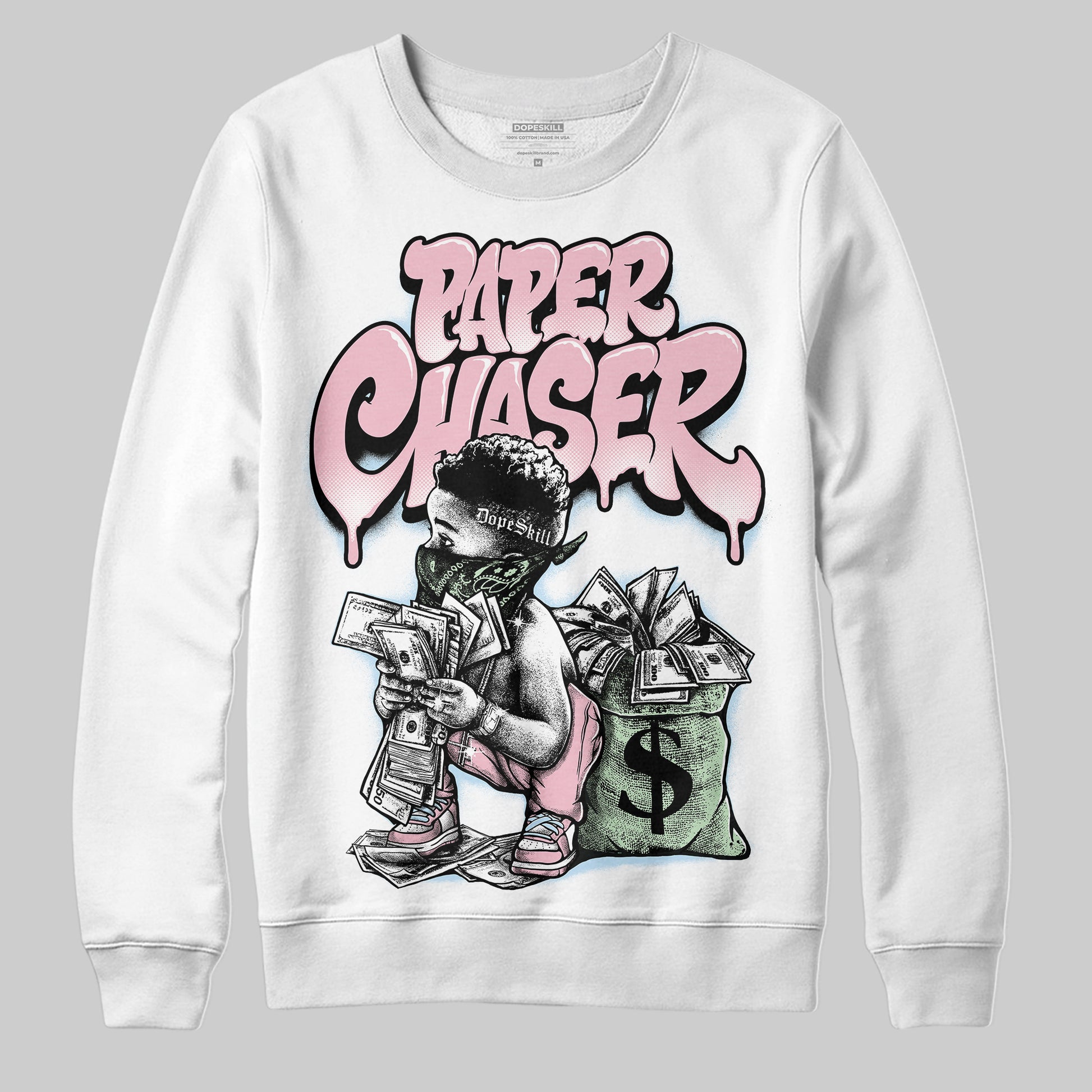 Jordan 4 Retro Valentine's Day (2026) (GS) DopeSkill Sweatshirt Paper Chaser Boy Graphic Streetwear - White 