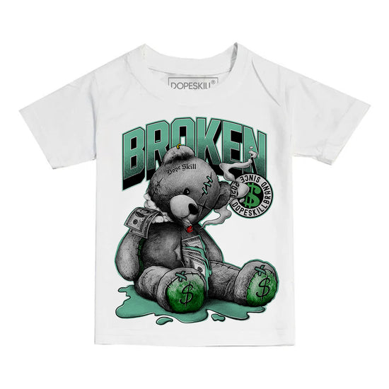 Jordan 1 High OG Green Glow DopeSkill Toddler Kids T-shirt Sick Bear Graphic Streetwear - White