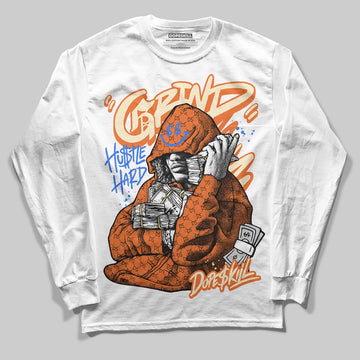 Orange Sneakers DopeSkill Long Sleeve T-Shirt Grind Pray Graphic Streetwear - White