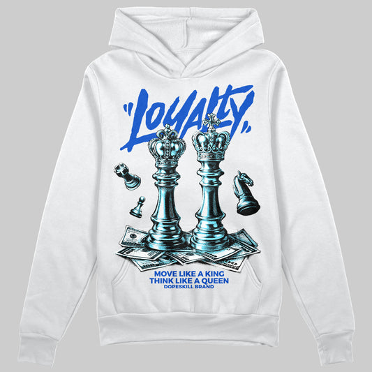 Royal Blue Sneakers DopeSkill Hoodie Loyalty Graphic Streetwear - White