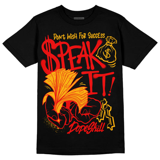 Red Sneakers DopeSkill T-Shirt Speak It Graphic Streetwear - Black