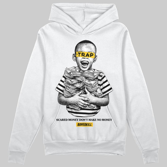 Yellow Sneakers DopeSkill Hoodie Scared Money Don't Make No Money Graphic Streetwear - White