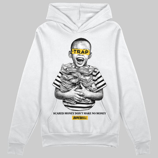Yellow Sneakers DopeSkill Hoodie Scared Money Don't Make No Money Graphic Streetwear - White