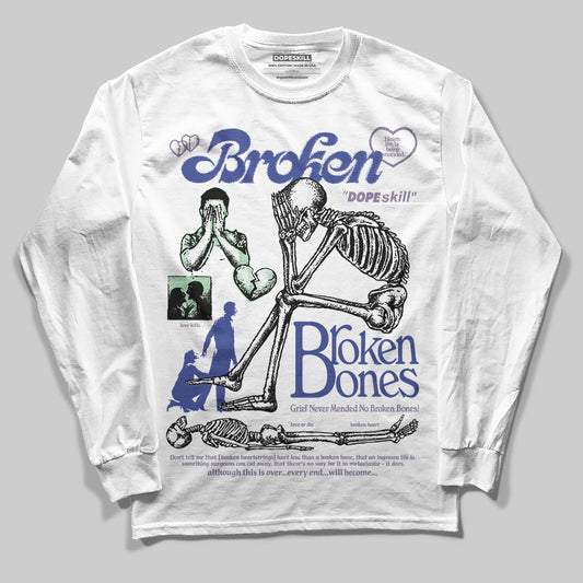 Jordan 1 Retro Low OG Zion Williamson Voodoo Alternate DopeSkill Long Sleeve T-Shirt Broken Bones Graphic Streetwear - White