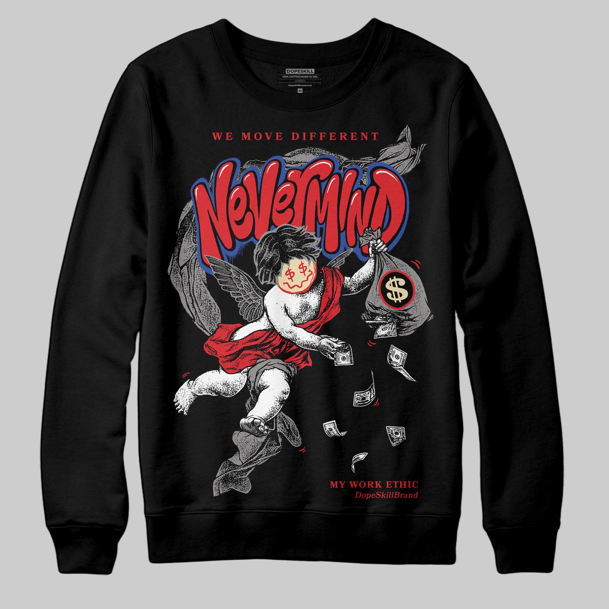 Jordan 3 “Seoul 2.0” DopeSkill Sweatshirt Nevermind Graphic Streetwear - Black