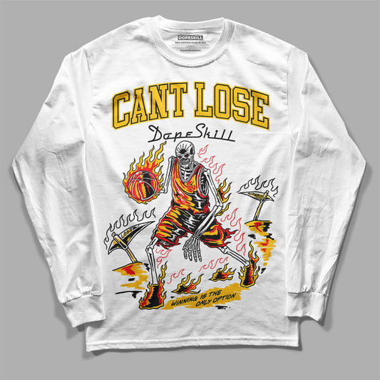 Yellow Sneakers DopeSkill Long Sleeve T-Shirt Cant Lose Graphic Streetwear - White