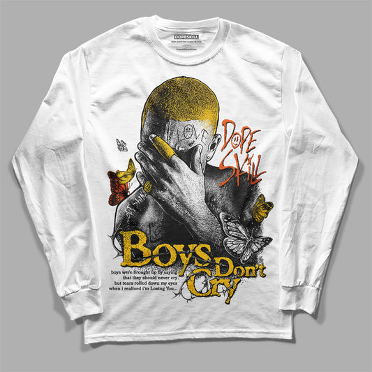 Yellow Sneakers DopeSkill Long Sleeve T-Shirt Boys Don't Cry Graphic Streetwear - White