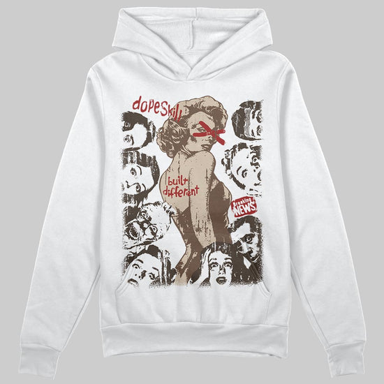 A Ma Maniére x Air Jordan 4 “Dark Mocha” DopeSkill Hoodie Sweatshirt Built Different Graphic Streetwear - White