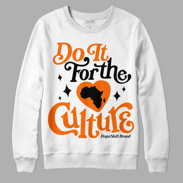 Orange, Black & White Sneakers DopeSkill Sweatshirt Do It For The Culture Graphic Streetwear - White