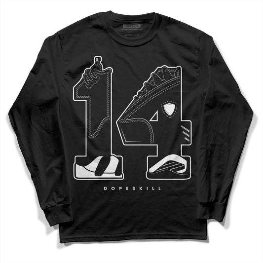 Jordan 14 "Black/White" DopeSkill Long Sleeve T-Shirt No.14 Graphic Streetwear - Black