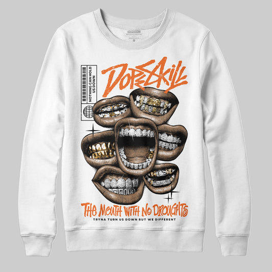 Jordan 3 “Starfish” DopeSkill Sweatshirt The Mouth With No Droughts Graphic Streetwear - White