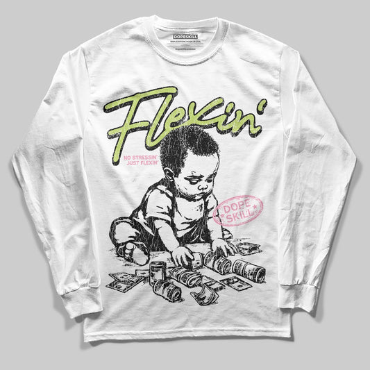 Chase B x Travis Scott x Jordan Jumpman Jack DopeSkill Long Sleeve T-Shirt Flexin' Graphic Streetwear - White 