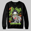 Neon Green Sneakers DopeSkill Sweatshirt Living My Best Life Graphic Streetwear  - Black