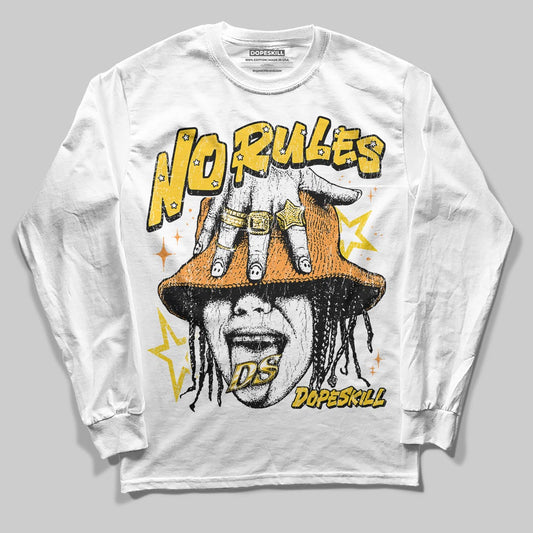 Yellow Sneakers DopeSkill Long Sleeve T-Shirt No Rules Graphic Streetwear -= White