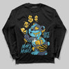 Jordan 11 Retro Gamma Blue (2025) DopeSkill Long Sleeve T-Shirt Make Money Graphic Streetwear - Black