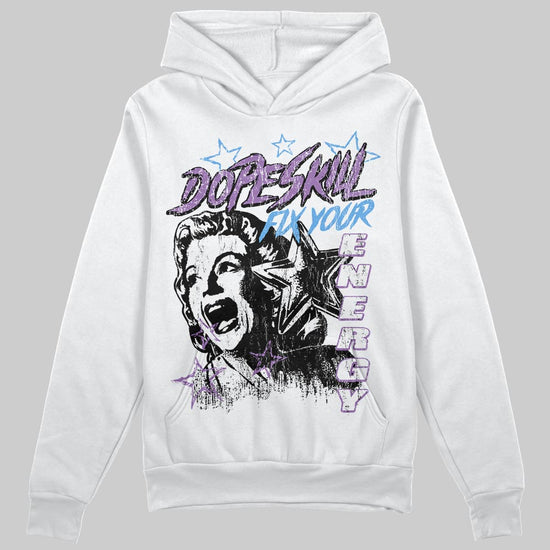 PURPLE Sneakers DopeSkill Hoodie Fix Your Energy Graphic Streetwear - White