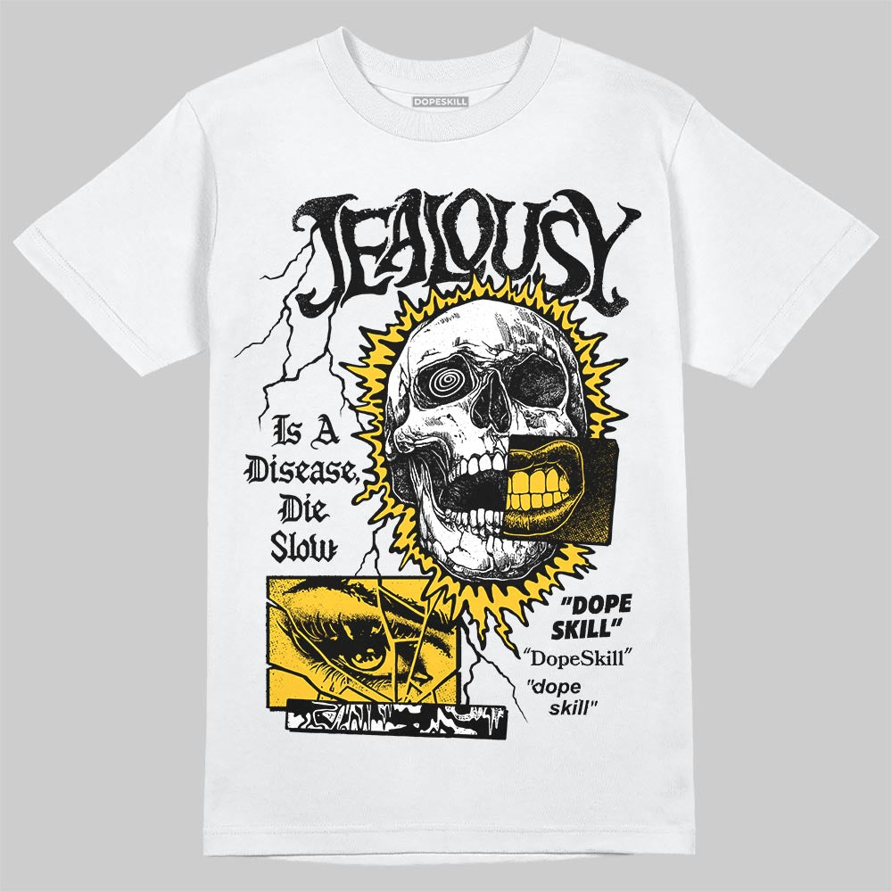 Yellow Sneakers DopeSkill T-Shirt Jealousy Graphic Streetwear - White 