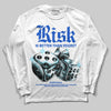 Royal Blue Sneakers DopeSkill Long Sleeve T-Shirt Risk Is Better Than Regret Graphic Streetwear - White