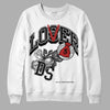 Jordan 14 "Black/White" DopeSkill Sweatshirt Loser Lover Graphic Streetwear - White